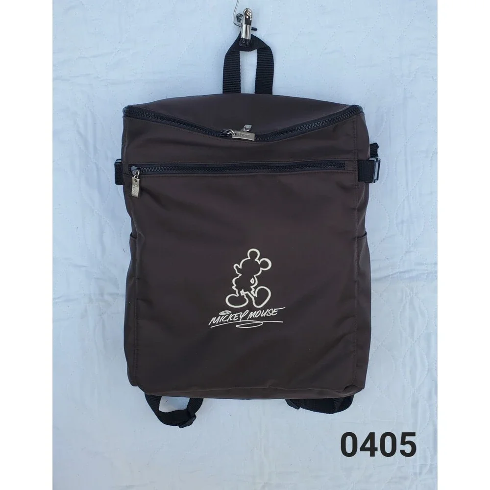 BNIB Disney Mickey Mouse Embroidered Nylon Backpack - 0405